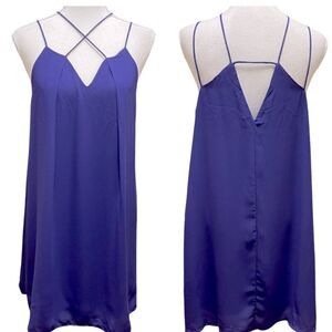 She + Sky Strappy Chiffon Shift Dress SMALL NWT
